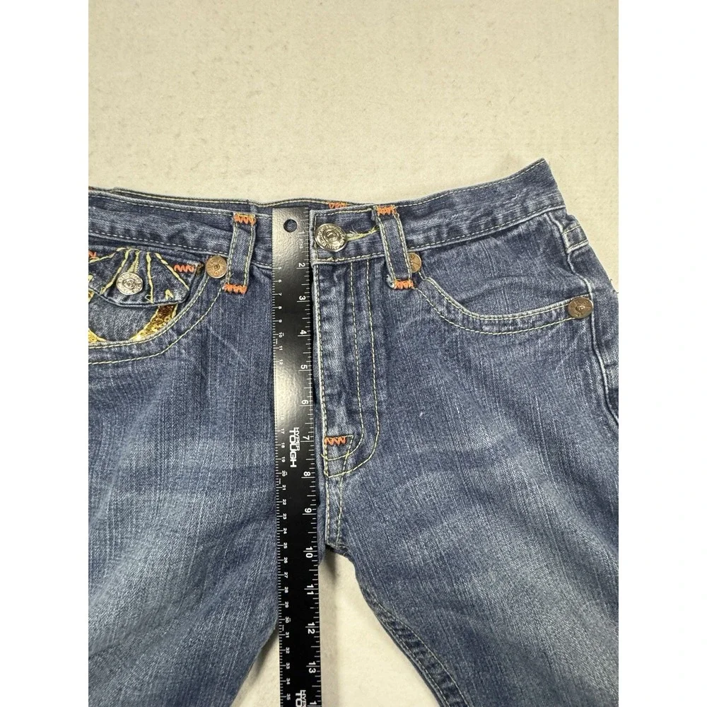 Y2K True Religion Joey SuperT Woman's 30/33 Jean Distressed/Missing Back Buttons